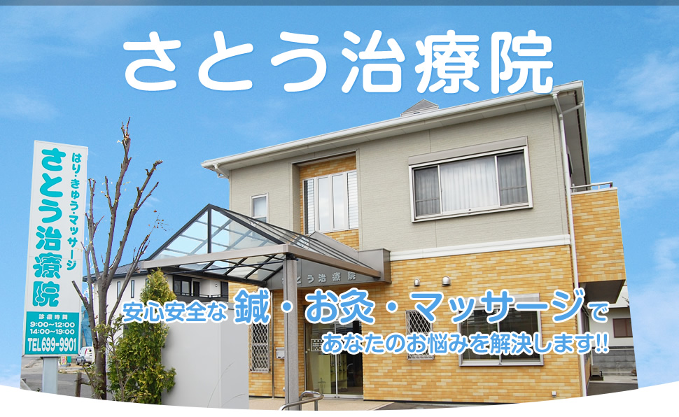 徳島県板野郡 肩こり・腰痛のマッサージ・鍼灸『さとう治療院』